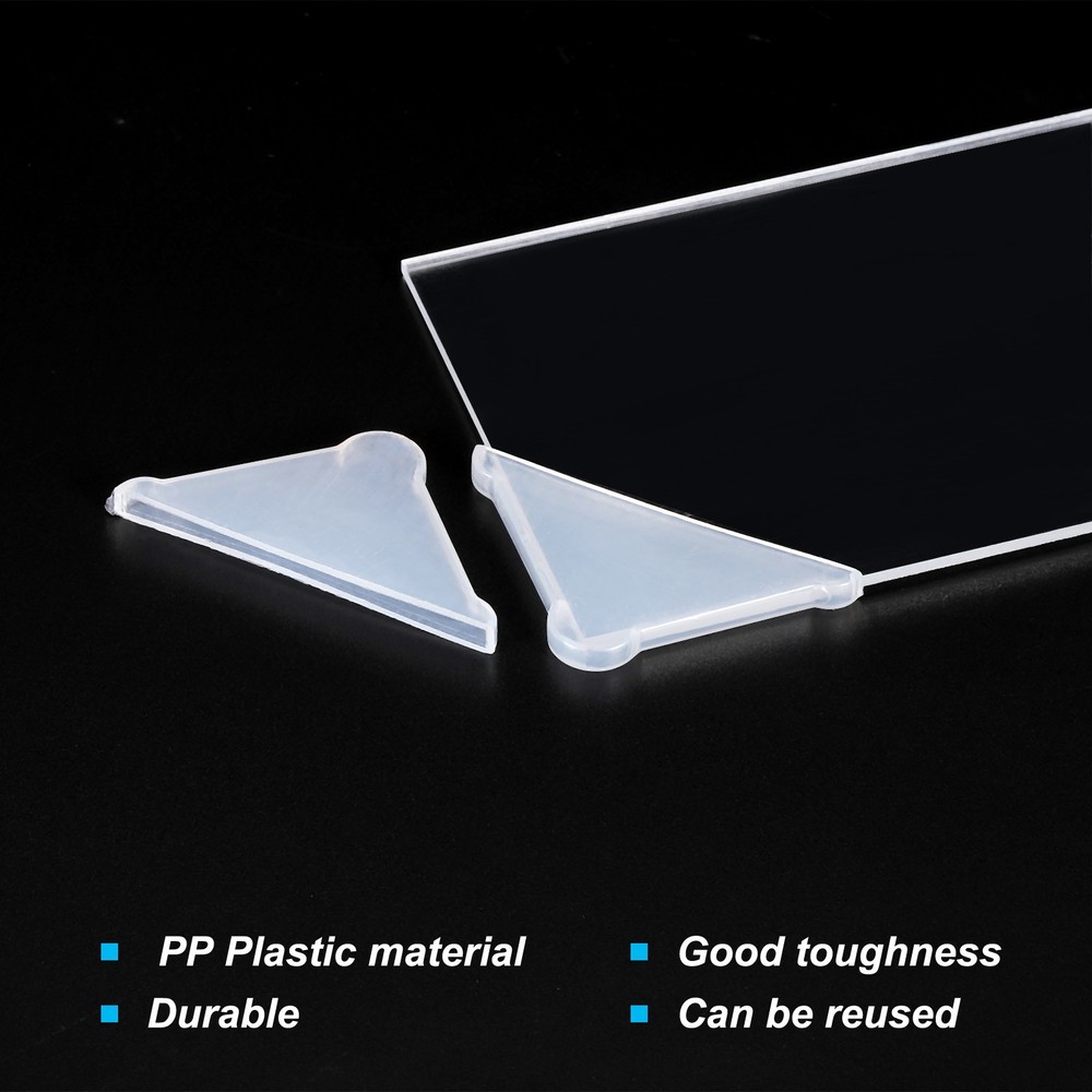 30 x PP Corner Protector Triangle 37x3mm for Ceramic Metal Sheets White