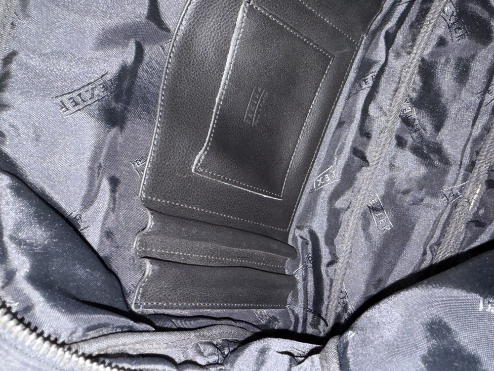 Texier Nylon Laptop Computer Bag Tote Multicolor Stripe Pockets Shoulder Work