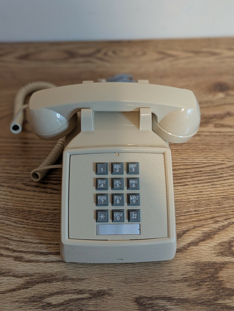 Cortelco Push Button Beige Desk Phone