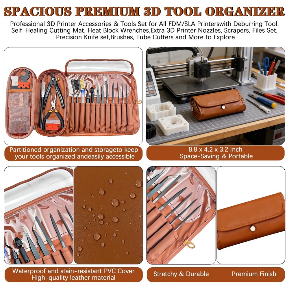 66Pcs 3D Printer Tools Kit with Storage Case, All-in-One Accessories for FDM/...