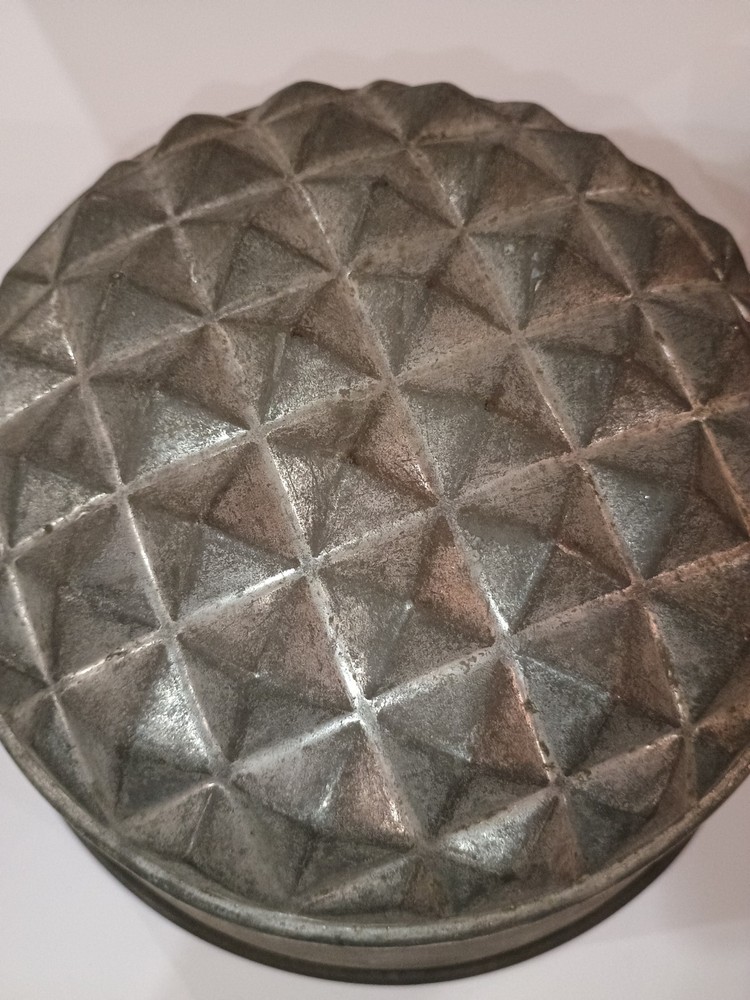 Vintage Baking Tin Pan With Raised Starburst Pattern