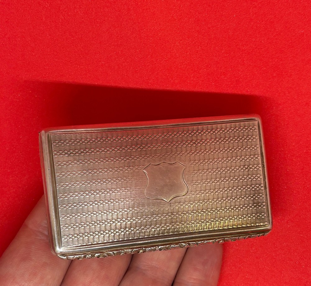 Heavy solid sterling silver antique snuff box 1840 79.5g 2.5OzT