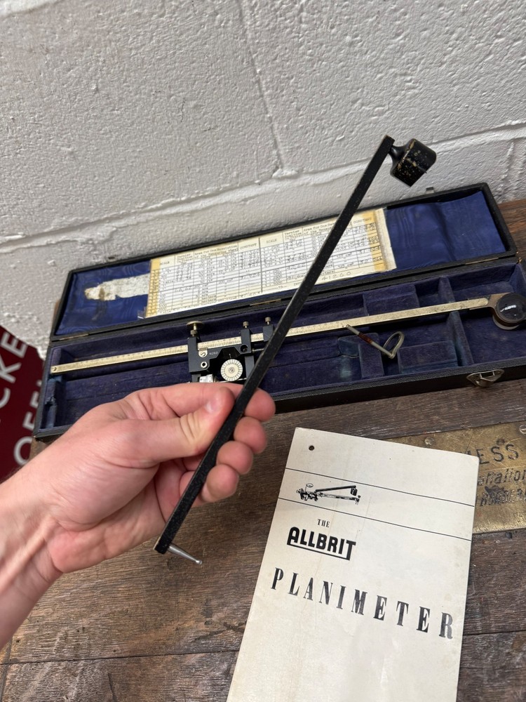 CASED VINTAGE THE ALLBRIT PLANIMETER