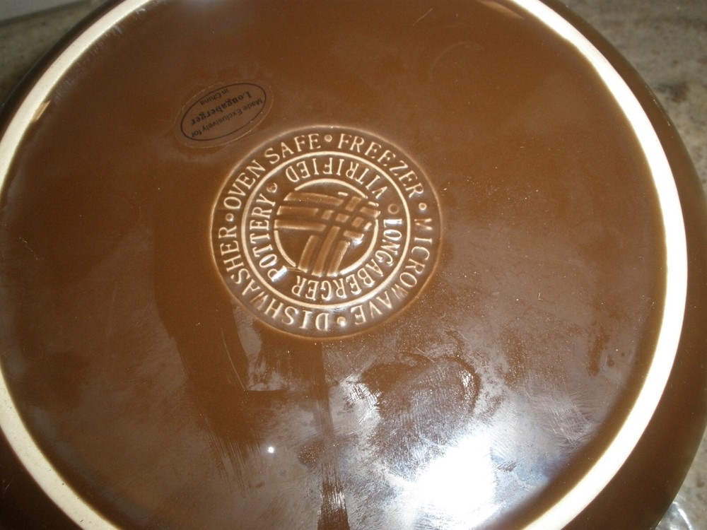 Longaberger Brown Berry Colander EUC