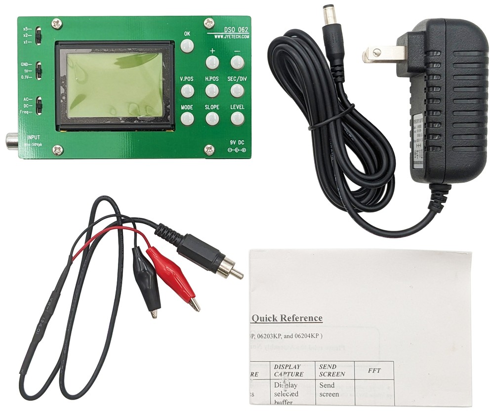 JYETech Assembled Pocket Oscilloscope, 1MHz Bandwidth (DSO062)