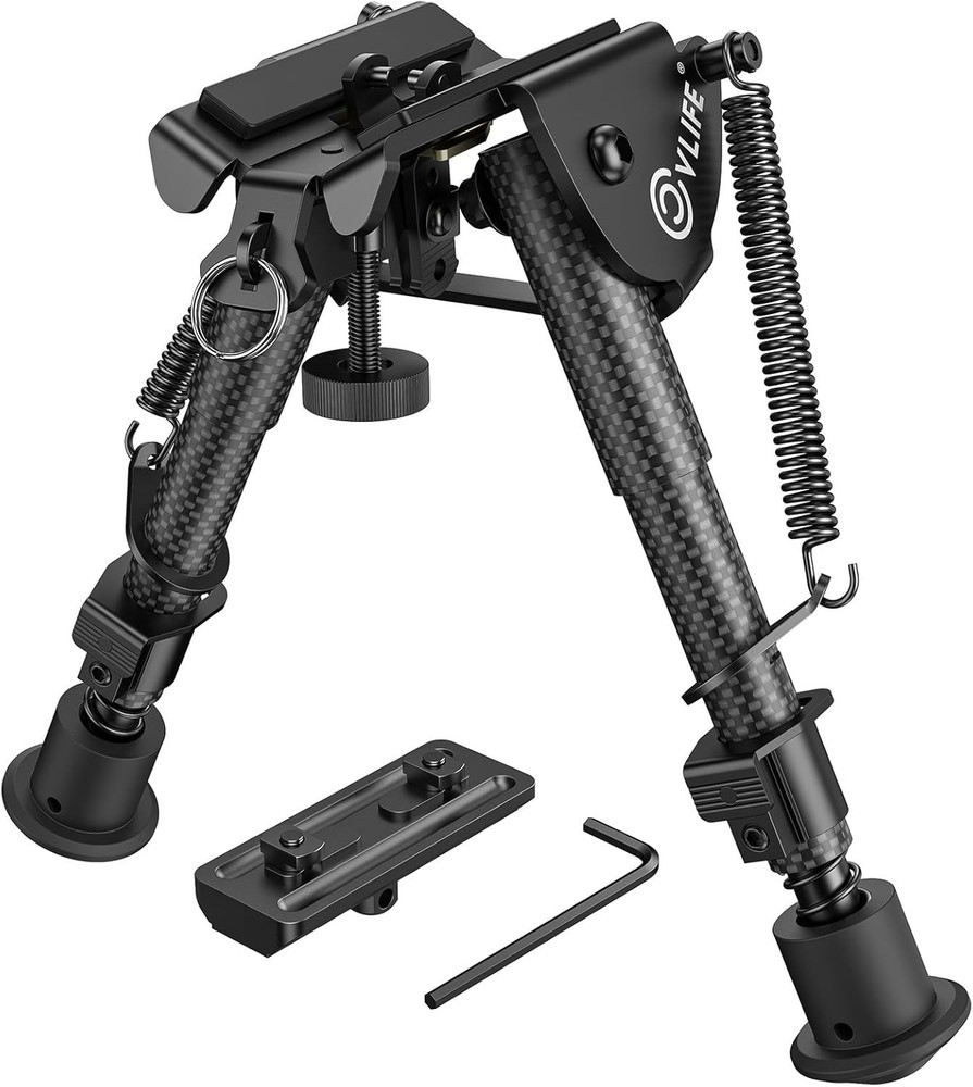 Robust 6-9 Inches Adjustable Bipod with Rubberized Feet for Ultimate Support