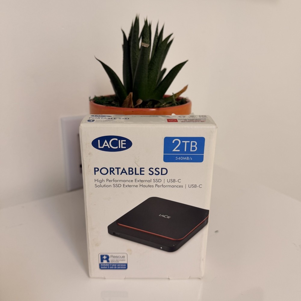 New LaCie 2TB Portable High Performance USB-C External SSD