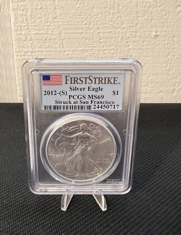 2012-S Silver Eagle Struck at San Francisco First Strike PCGS MS 69