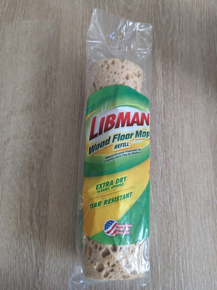 LIBMAN Wood Floor Mop Refill / Extra Dry Oceanic Sponge #02027