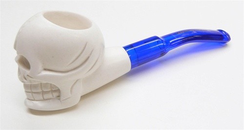 Miniature Meerschaum Pipe - SKULL