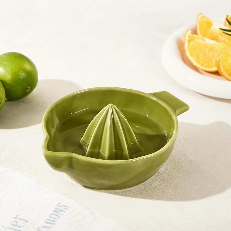 Ceramic Lemon Juicer Bowl Manual Squeeze Easy Clean Portable Kitchen Tool New