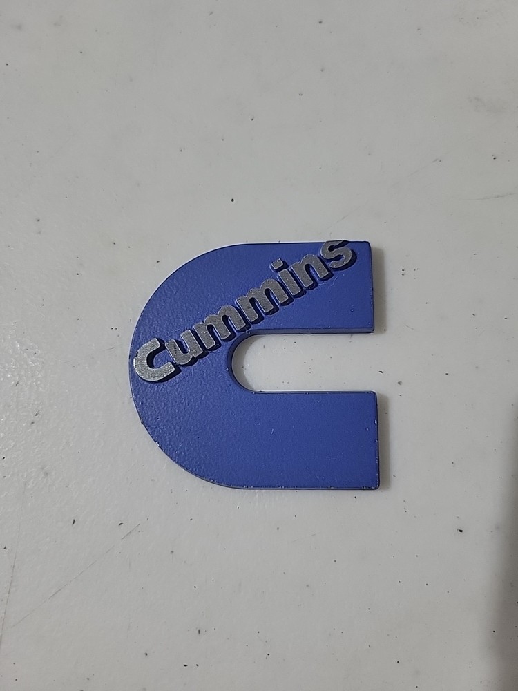 Cummins "C" Metal Blue emblem - NOS 2"