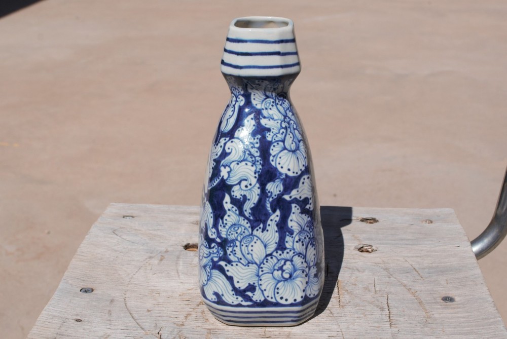 River Kwae Thailand deflt blue decorative bottle unmarked