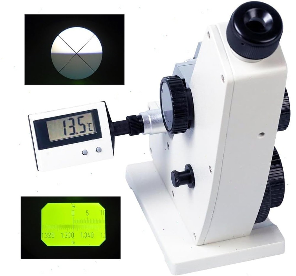 Lab ABBE Refractometer with Refractive Index nD 1.3000-1.7000 For Sugar Solution