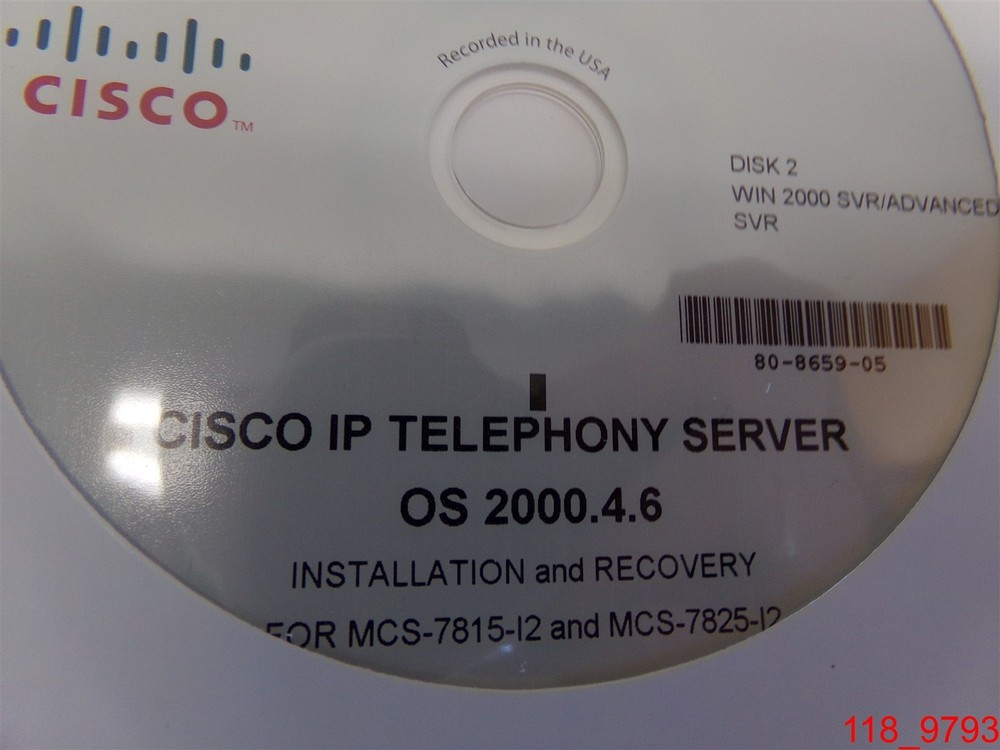Qty=3: CD Cisco IP Telephony Server WIN 2000 SVR/Advanced OS 2000.4.6 Software