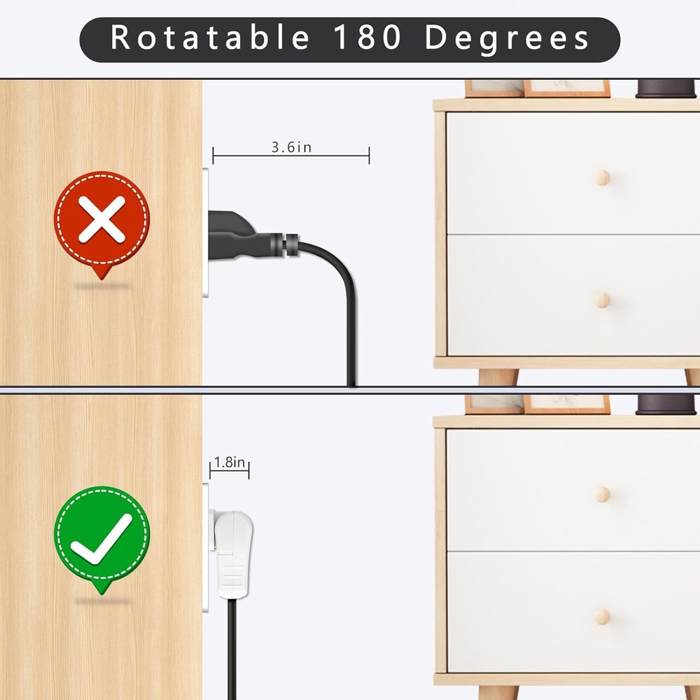 3 Pcs 2 Prong Replacement Plug Rotatable w/ Tool
