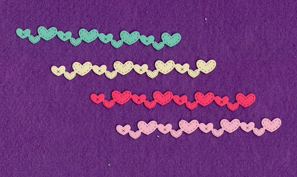 HEART border # 3 die cuts scrapbook cards