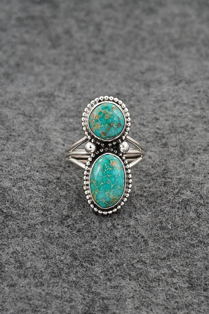 Turquoise & Sterling Silver Ring - Eugene Gruber - Size 7