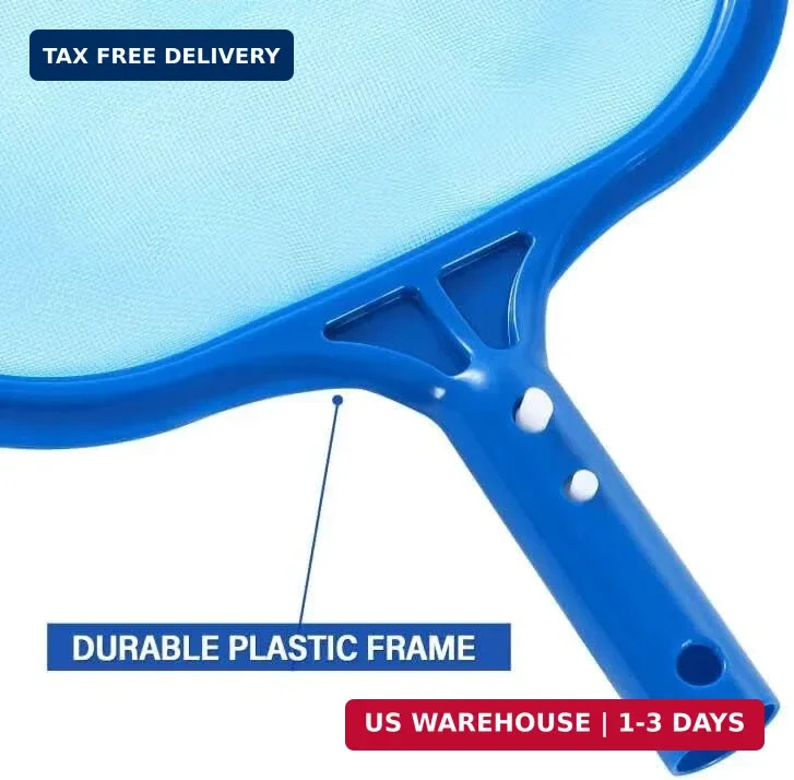 Pool Skimmer - Pool Net, Pool Skimmer Net with Solid Plastic Frame, Skimmer Net