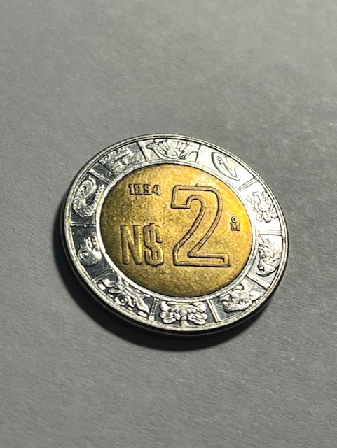 1994 Mexico 2 Pesos/Unc #17416-2