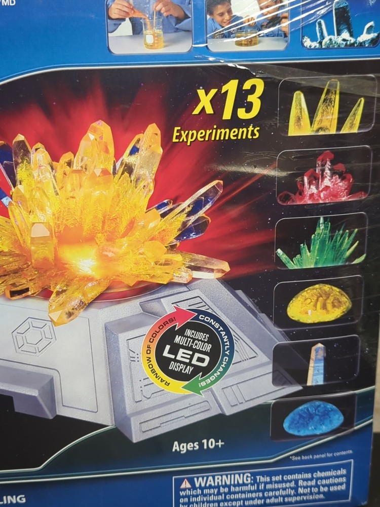 Space Age Crystal Led Light Growing Kit Great Science Fair Experiment Kristal