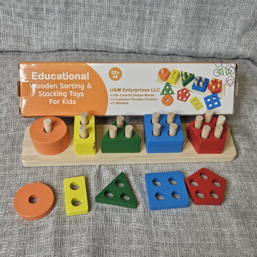 U&M enterprise Montessori Educational Wood, Sorting, Stacking Toy
