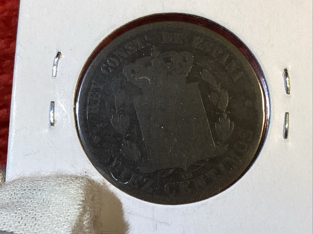 1879 Spain 10 Centimos Bronze