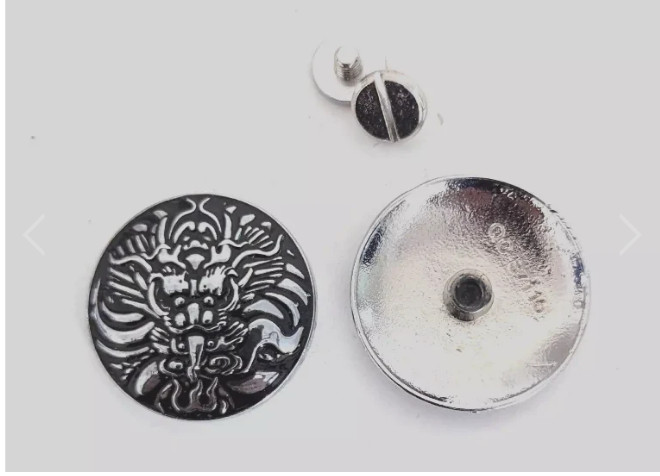 Concho - Western Dragon Silver Conchos Screwback 1-1/8" - (5 pack)