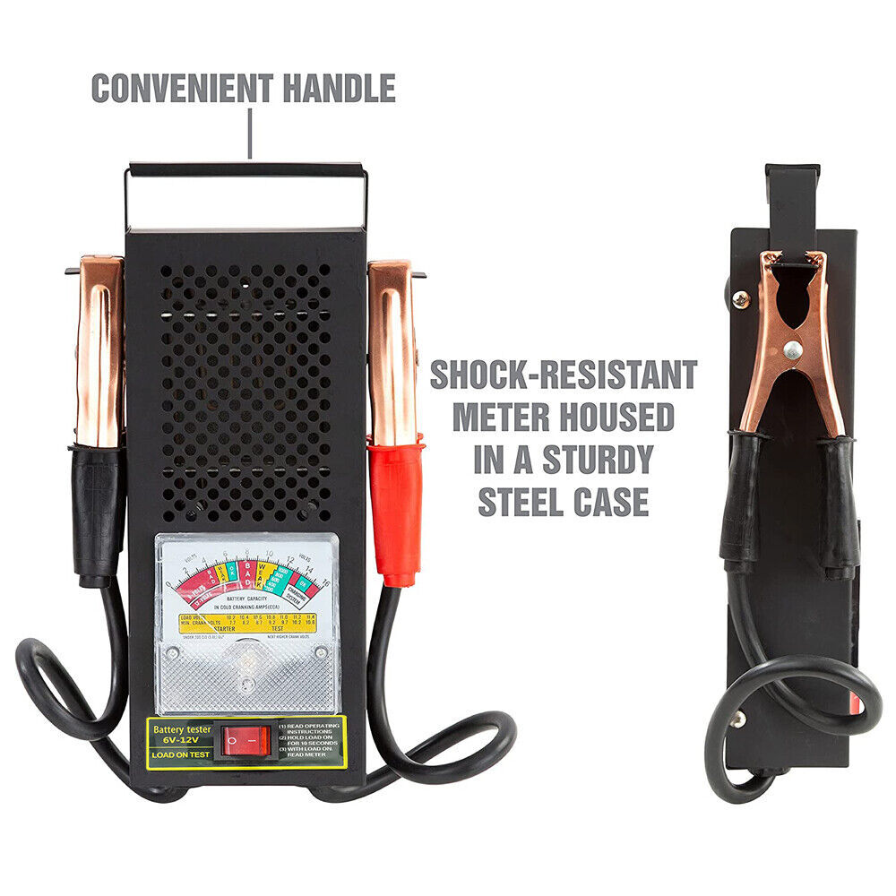 6-12V Car Battery Quick Test: 100Amp Battery Load Analyzer, 5 Sec Fast Test!