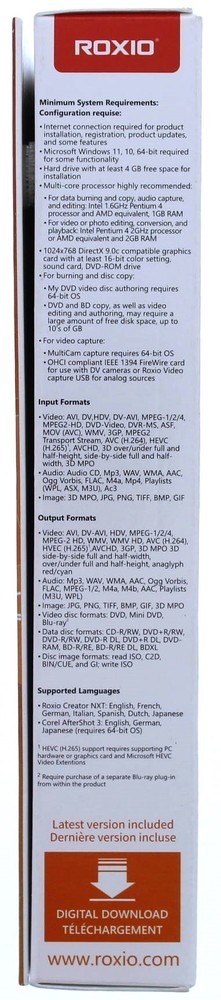 Roxio Creator NXT Software