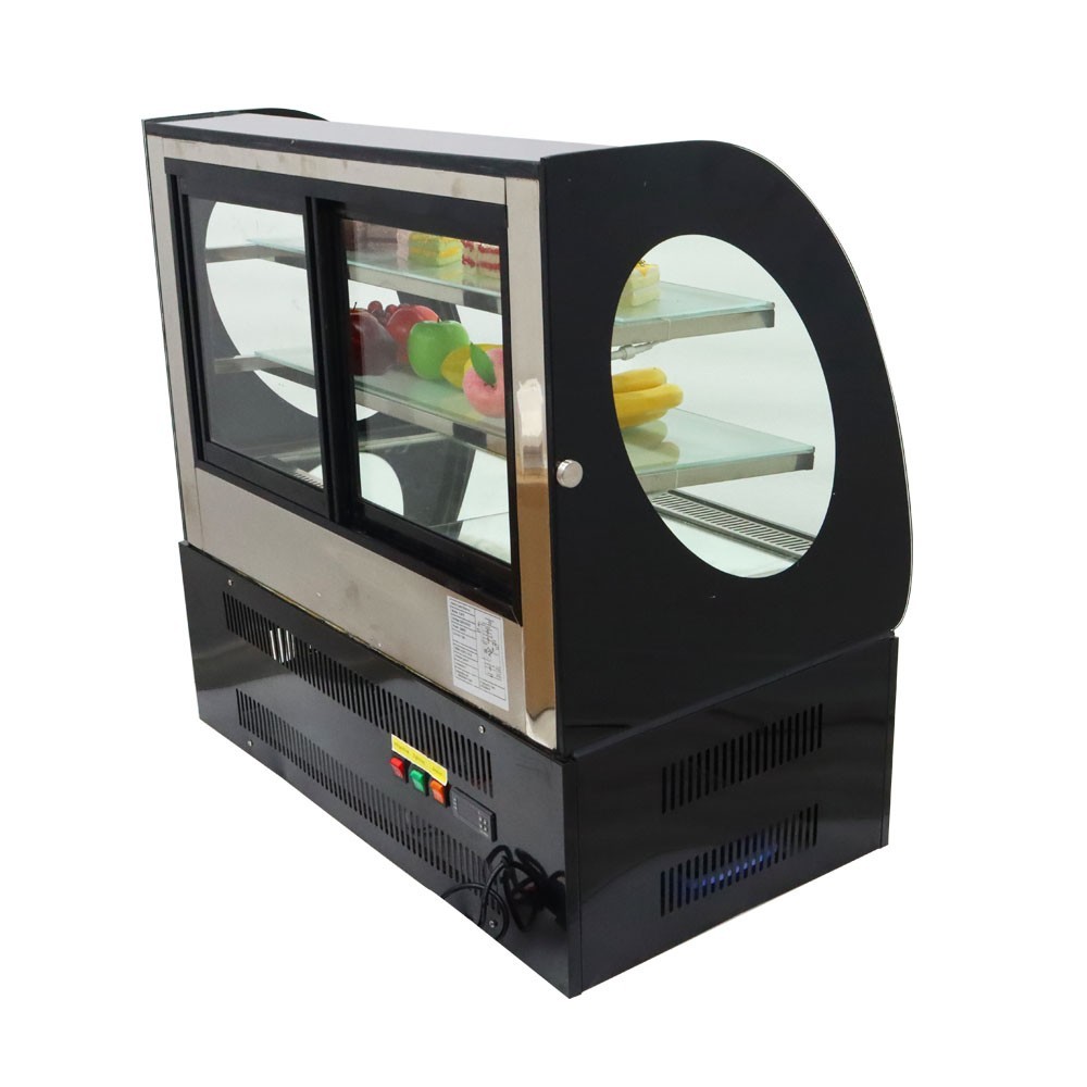 Countertop Refrigerated Cake Showcase 3 Layers Display Cabinet LED Light 220V
