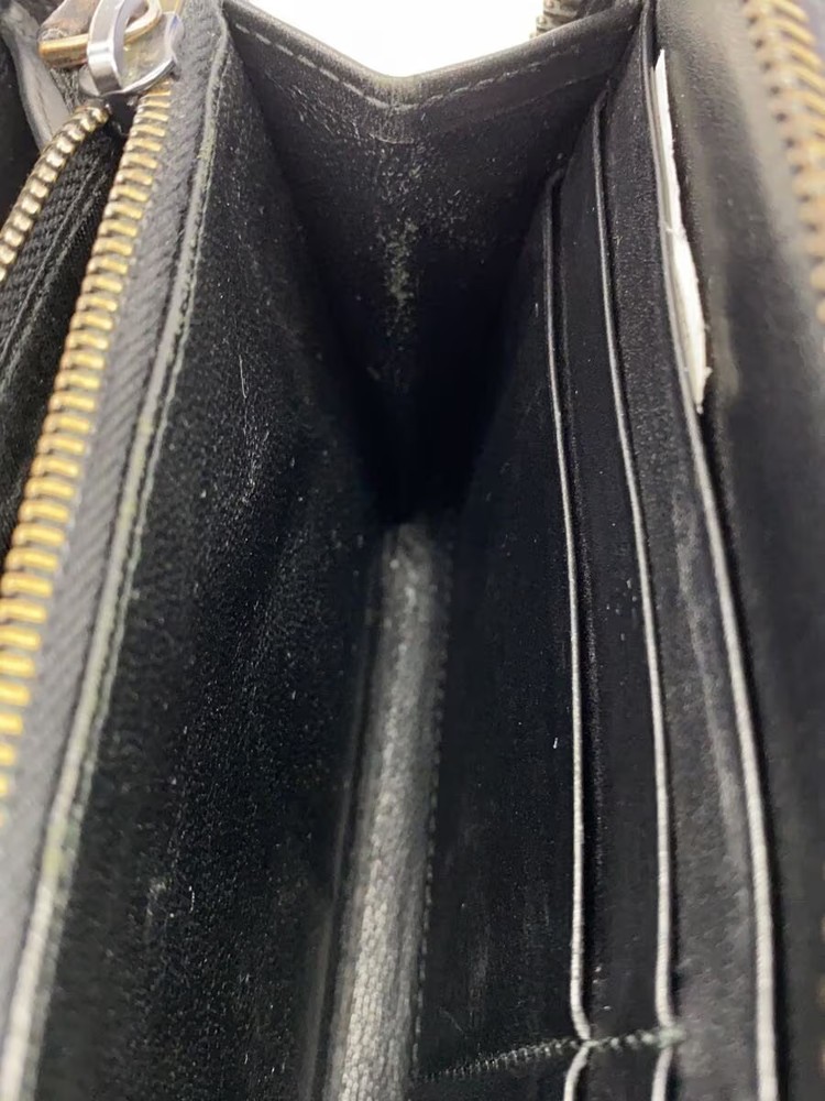 BOTTEGA VENETA Long Wallet Leather Black Solid Men's