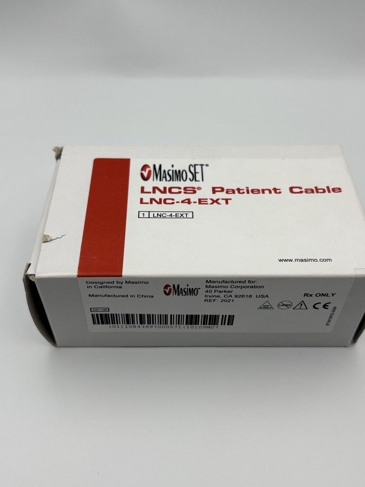 2021 Original Masimo LNCS Patient Cable LNC-4-EXT