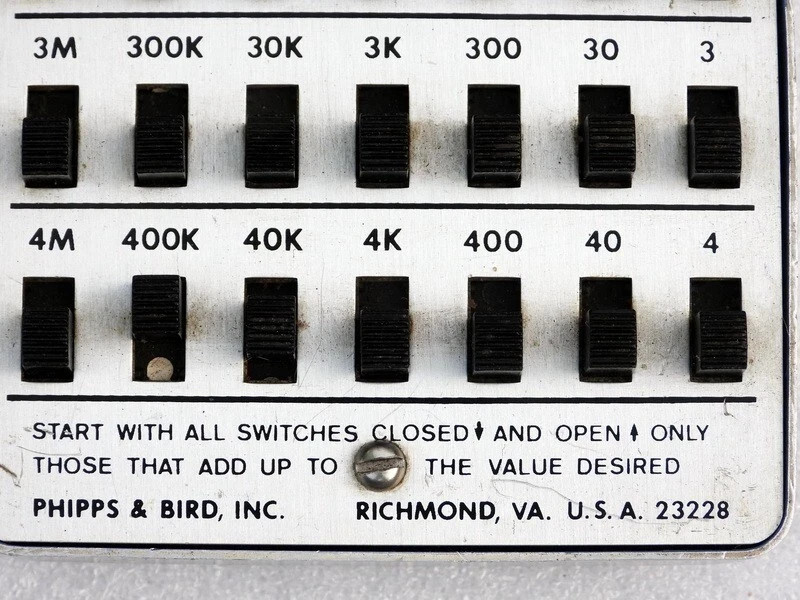 MINT PHIPPS & BIRD INDUSTRIAL RESISTANCE SUBSTITUTION BOX MODEL 236A