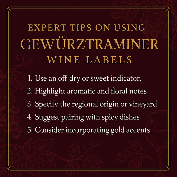 Winexpert Gewurztraminer Wine Labels 30 ct