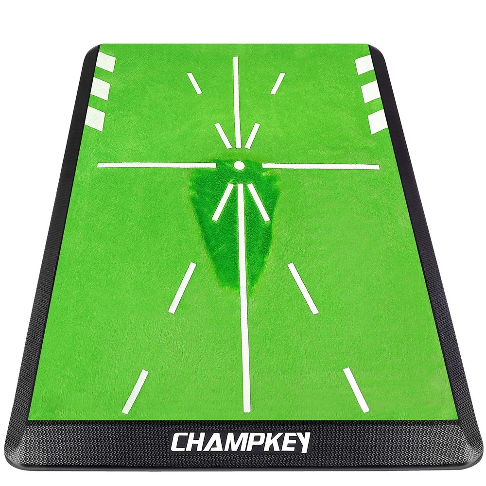 CHAMPKEY Golf Hitting Mat Heavy-Duty Swing Path Feedback Practice Mat