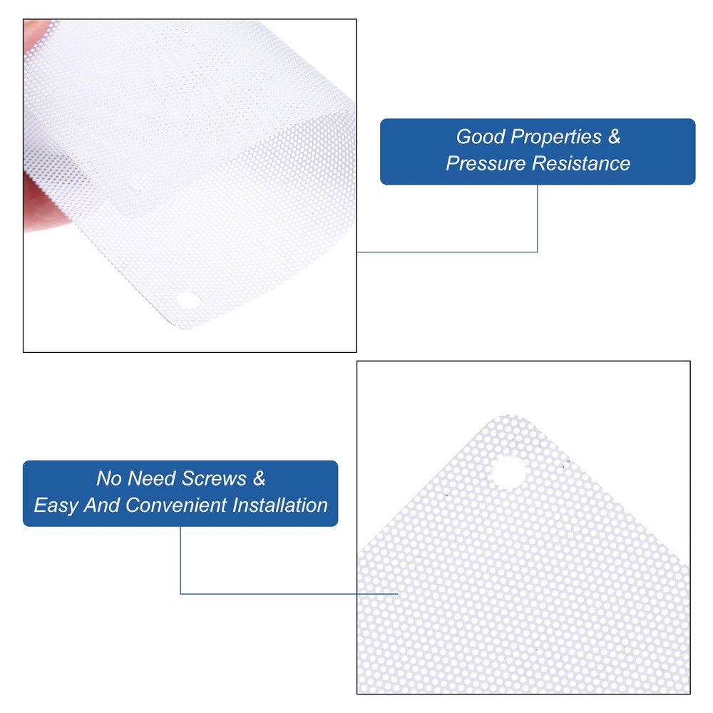 6PCS PC Dust Filter, 140x140mm PVC Computer Case Cooler Dustproof Mesh White