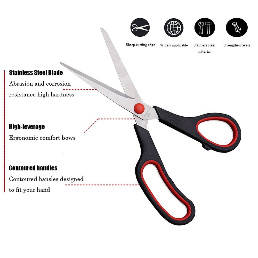 Scissors, Multipurpose office Scissors,8.5 Inch Ultra Sharp Shears, Comfort-...