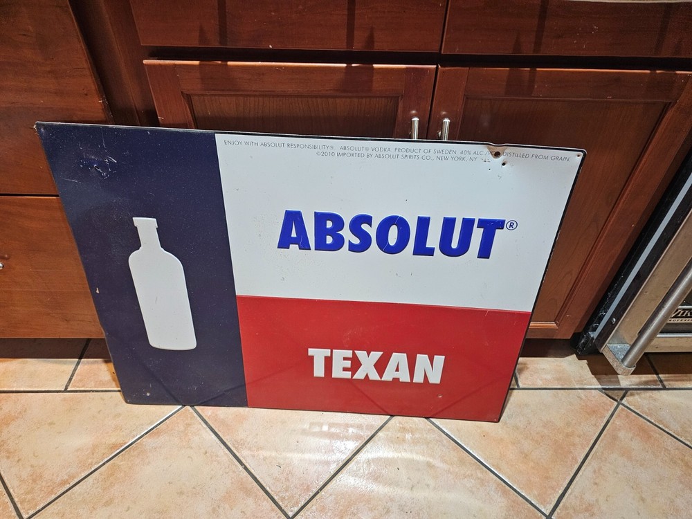 Absolut Texan Tin Sign 32x24"