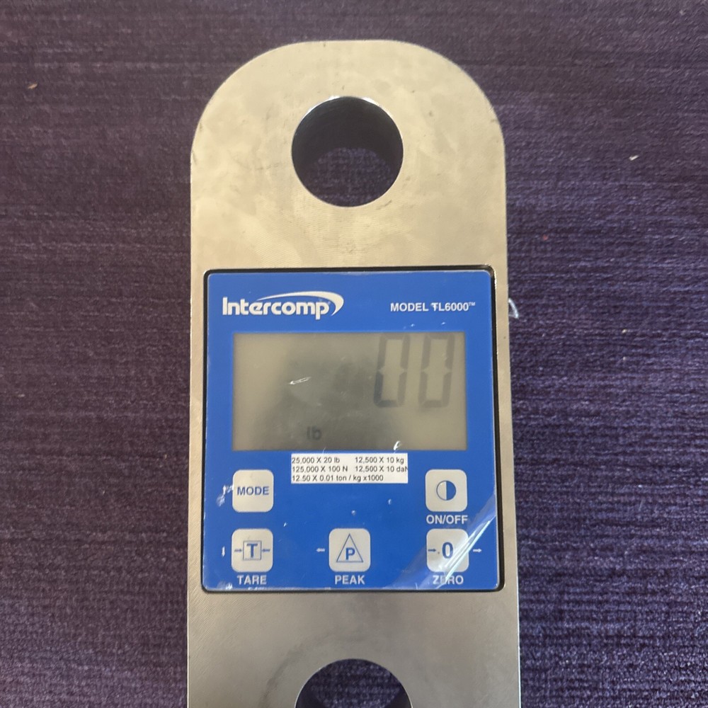 Intercomp TL6000 Dynamometer Crane Scale 25,000 X 20 LB  Preowned Device Only
