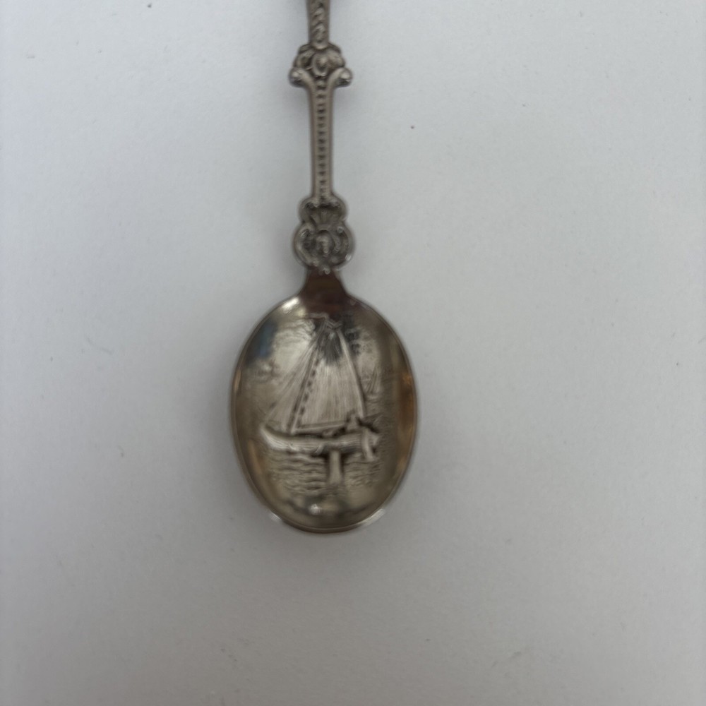 Rare WINDMILL Silver Spoon Marked Argente Sailboat Windmill