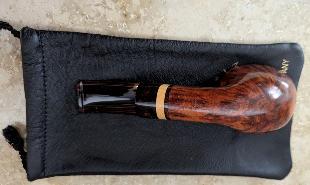 NEW !! REINER "B" PIPE ART DESIGN HALFBENT DUBLIN 9MM BRIAR PIPE