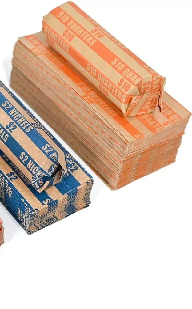 10 PCS Flat Coin Roll quarter Wrappers