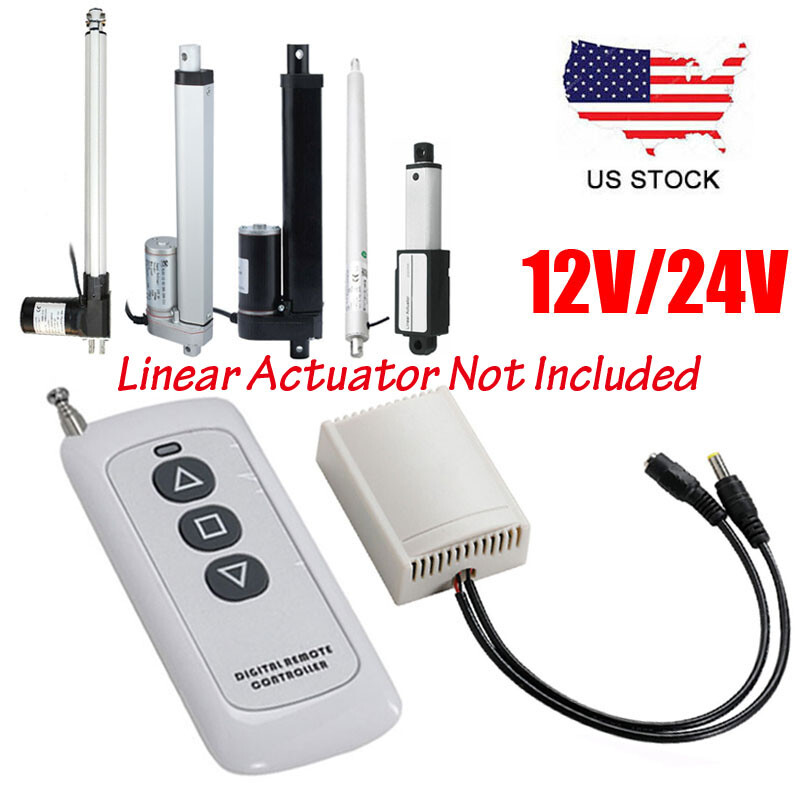 Wireless Remote Control Kit for DC 12V 24V Linear Actuator Motor Controller