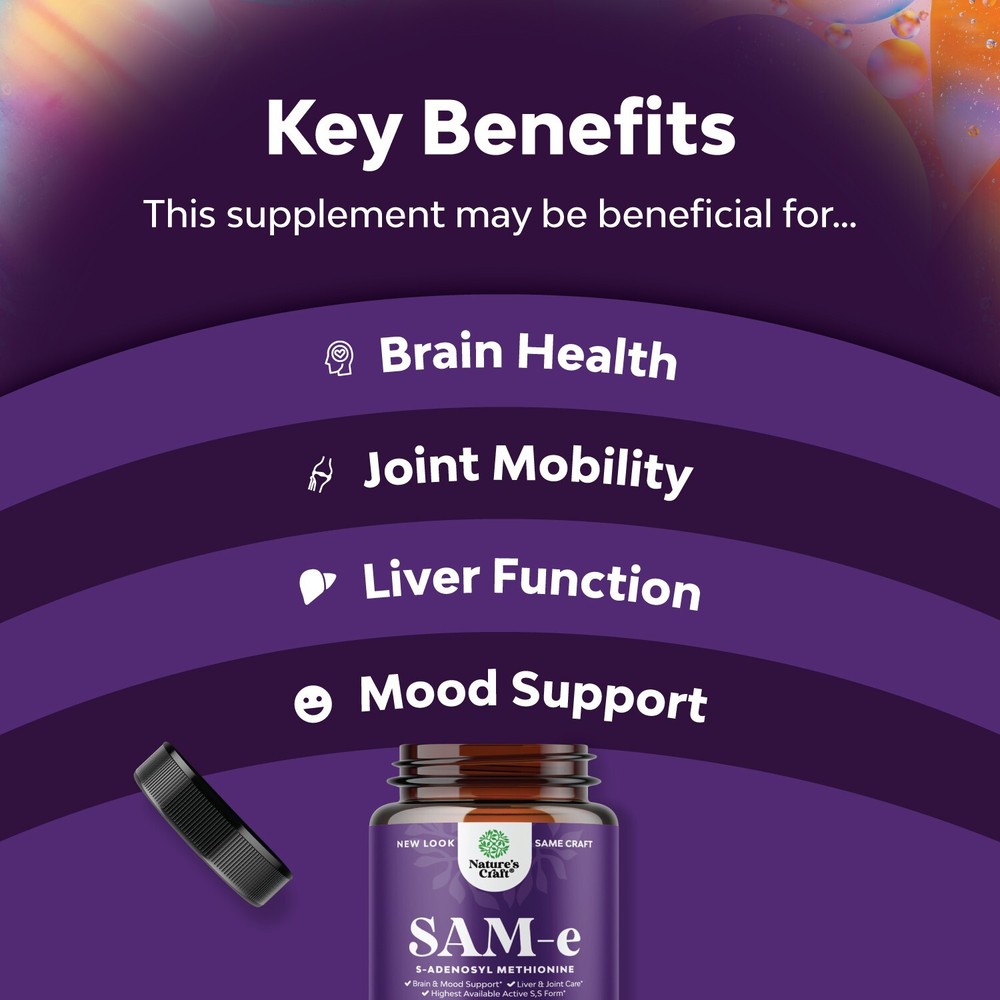 Sam-E 200mg Mood Support Supplement - S-Adenosyl Methionine Sam-E Supplement
