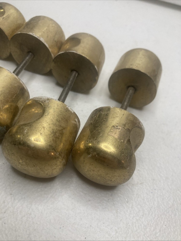 Double Sided Solid Brass Drawer Pulls. Lot Of (4). Heavy. I