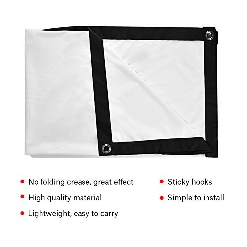 Projection Screen Curtain White Projector Foldable Screen Projection Portable