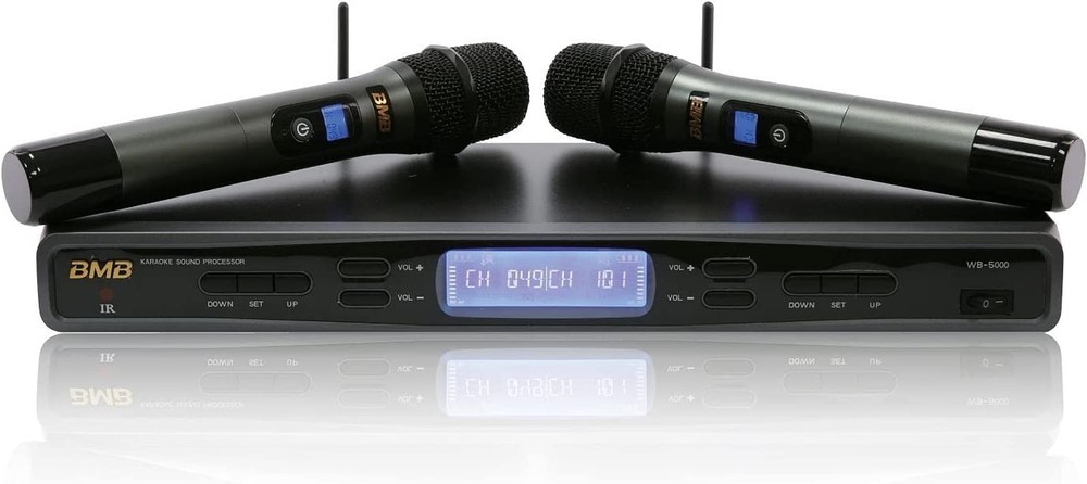 BMB Wireless Karaoke Microphone System Black Professional - WB-5000S(B)
