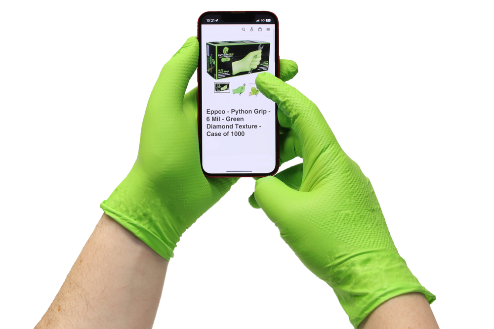 Eppco Python Nitrile Gloves - Powder & Latex Free - 10 Boxes - 1000 / Case