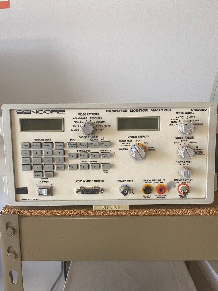 Sencore CM2000 Computer Monitor Analyzer/warranty